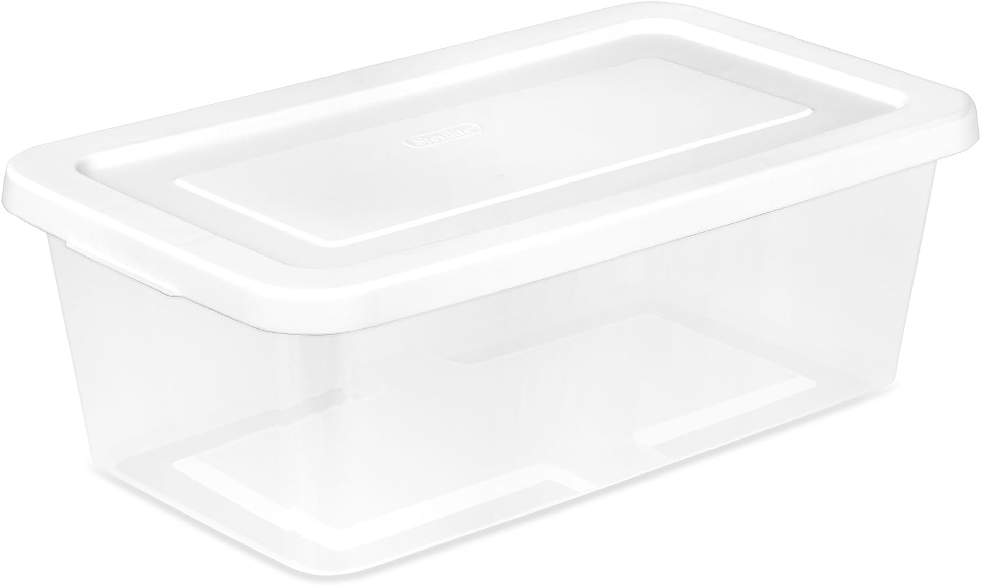 Sterilite 16428012 6 Quart White Storage Box (Pack of 24)