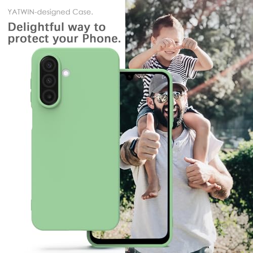 Image of YATWIN Silicone Case for Samsung Galaxy A17 4g /5g, Soft-Touch, Shockproof, DustProof, Antiskid Phone Cover for Samsung Galaxy A17 4g /5g - Mint Green