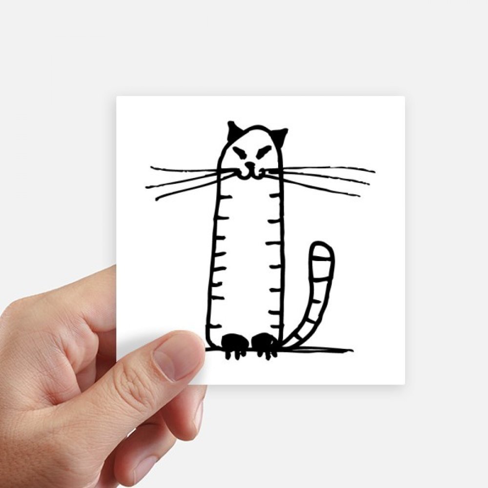 Stickers muraux chat noir autocollant valise ordinateur portable multicolore 10cm
