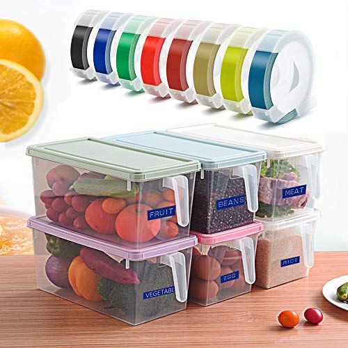 Label Maker Tape Compatible With Dymo Embossing Label Maker, 1/2''X 9.8' Colorful 3D Plastic Office Mate Ii Tape Compatible With Dymo Embossing 35800 #TOP4