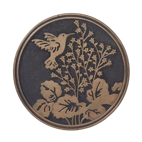 Home Furnishings By Larry Traverso HF by LT Hummingbird Stepping Stone, 11-3/4 inches, Black with Brushed Brass Finish, Set of 3, TR0784