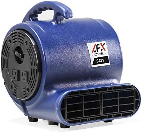 AFX POWER CAT 1 Air Mover Blower Carpet Dryer Floor Fan, for Restoration and Janitorial Use, to Clean and Dry Water Spills, Leaks or Floods (1/5 HP)