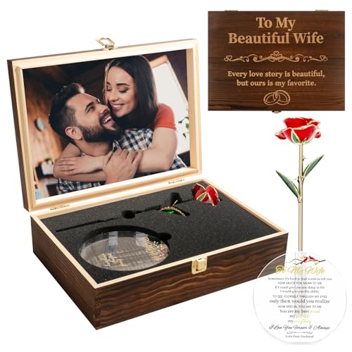 EVA murmure To My Beautiful Wife Women Engraved Wooden Gift