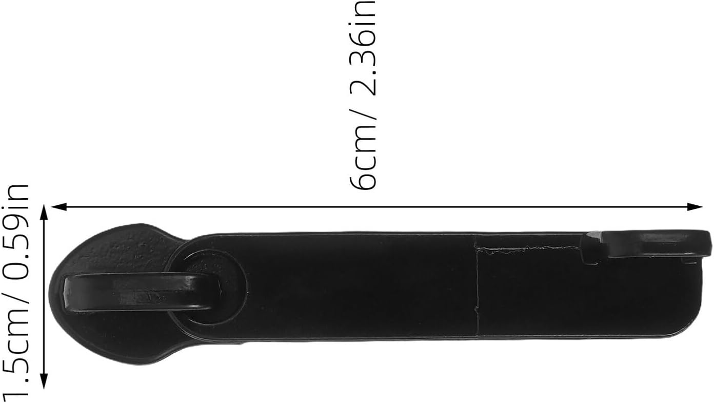 BCOATH ジッパー交換用引き手 100個 耐久性二重構造 ロックホール設計 軽量メタルジッパースライダー スーツケース旅行用交換