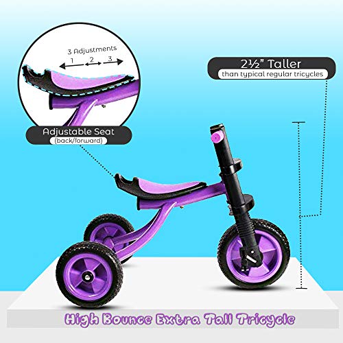 high bounce extra tall tricycle