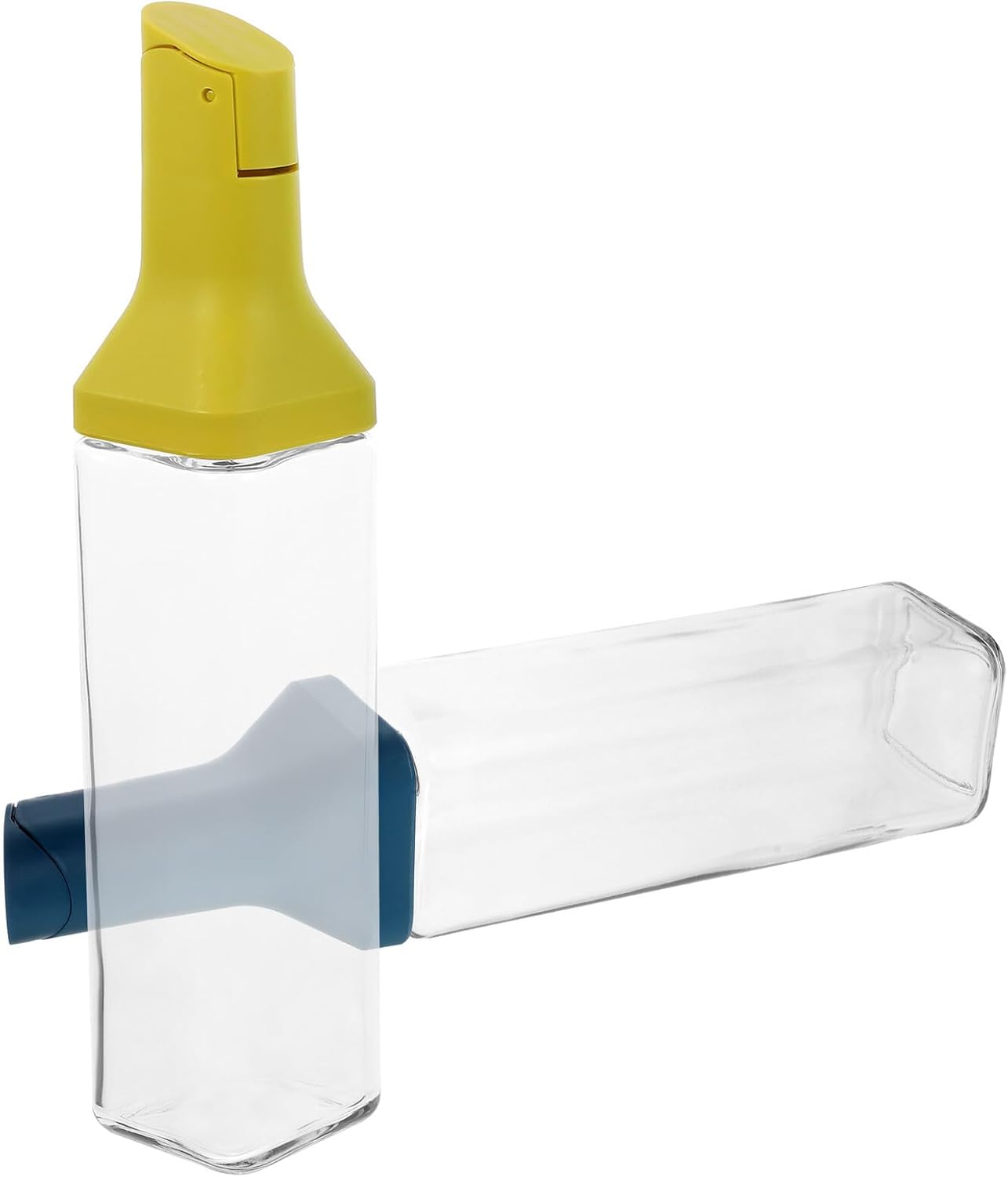 Glass Oil and Vinegar Bottle Set 2pcs Leakproof Kitchen Cooking Oil Dispensers with No-drip Spout Glass Condiment Bottles and Soy Sauce