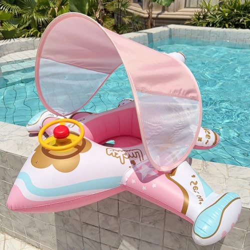Flotador avión para bebé inflable piscina balsa juego acuático 5