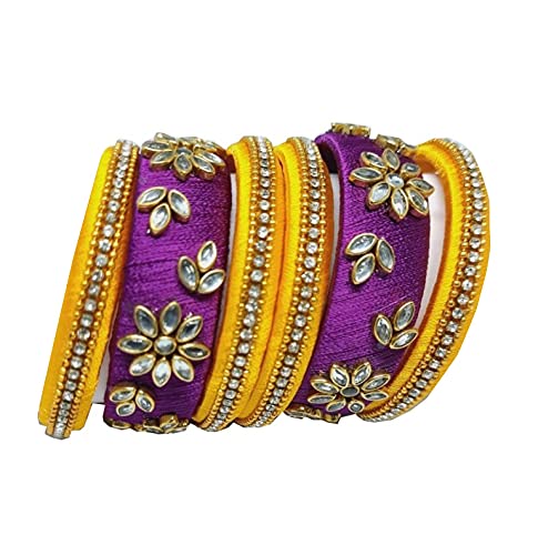 See full amazon price history chart for Elegance Beautiful Kundan Purple - Mustard Yellow Silk Thread Bangle (Set of 6) - 2.6 Elegance Beautiful Kundan Purple - Mustard Yellow Silk Thread Bangle (Set of 6) - 2.6 (B08RDMPLQS) Amazon Price History, Amazon Price Tracker