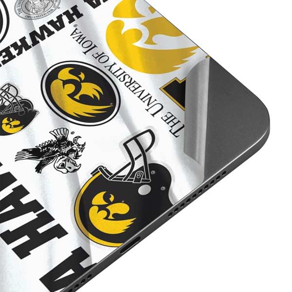 Skinit Decal Tablet Skin Compatible with iPad Mini 7 (2025) - Officially Licensed University of Iowa Hawkeyes Pattern Design