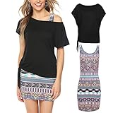 Figurbetontes Schlauchkleid mit Oversize Shirt --- Das stylische Set aus Schlauchkleid und Oversizeshirt zeigt, wie es ganz einfach geht. Egal, ob man die beiden Teile zusammen oder separat trägt – für coole Kombinationen sorgen beide in jedem Fall.