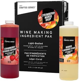ABC Premium DIY Fruit Wine Making Kits, Makes Up to 30 Bottles/6 Gallons of Fruit Wine (Strawberry Mango Drop)