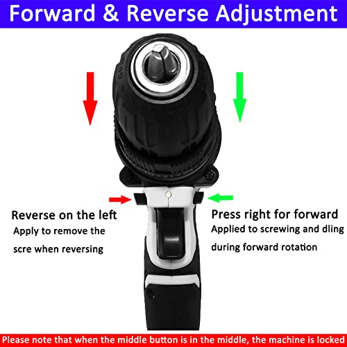 Adjustable Speed Cordless Drill - Positive And Reverse Electric Drill, 21V Drill Driver With Led Light, Can Be Used For Drilling Wood And Iron (29 Electric Screwdriver Accessories Set) #TOP5