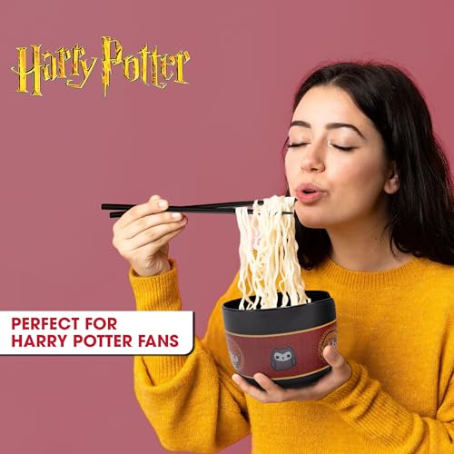 Harry Potter Microwave Ramen Bowl Set, 20oz Ceramic, Chopsticks, Spoon by Culture Fly - Used condition - Image 3