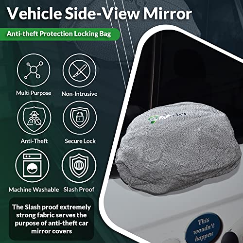 New & Improved Prokevlock Vehicle Side Mirror Covers With Lock - Anti-Theft Mirror Cover With Uhmwpe & Hppe Level V - Fits All Cars, Suvs, & Trucks - Protection From Ice & Bird Droppings #TOP5