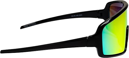 Miniatura 9 de FLAWLESS EYEWEAR Gafas de sol deportivas envolventes de gran tamaño para hombres y mujeres al aire libre de una pieza con visera espejo gafas