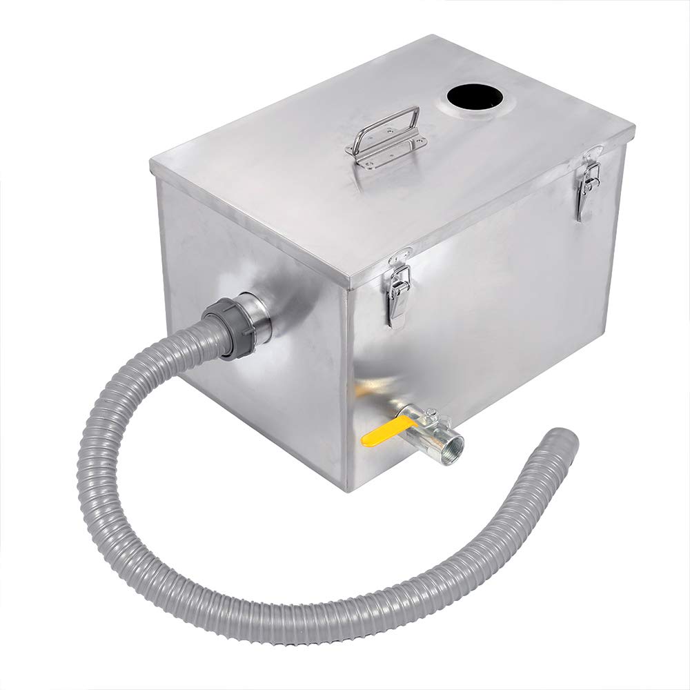 Beamnova Commercial 8Lb Grease Trap For Restaurants 5Gpm Gallons Per Minute Stainless Steel Kitchen Interceptor (608473315852)
