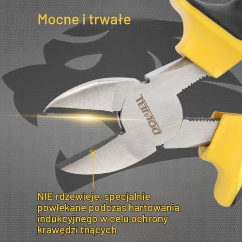 DOWELL 6 Inch Diagonal Pliers,Nickel Chromium Steel Construction and Professional Handle