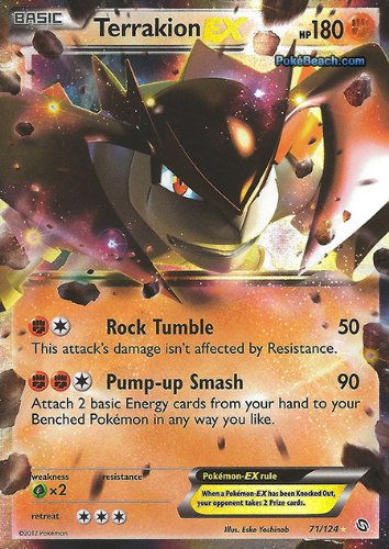 Pokémon card Pokémon Terrakion Ex Dragons Exalted 71/124 Pokemon Card : Amazon