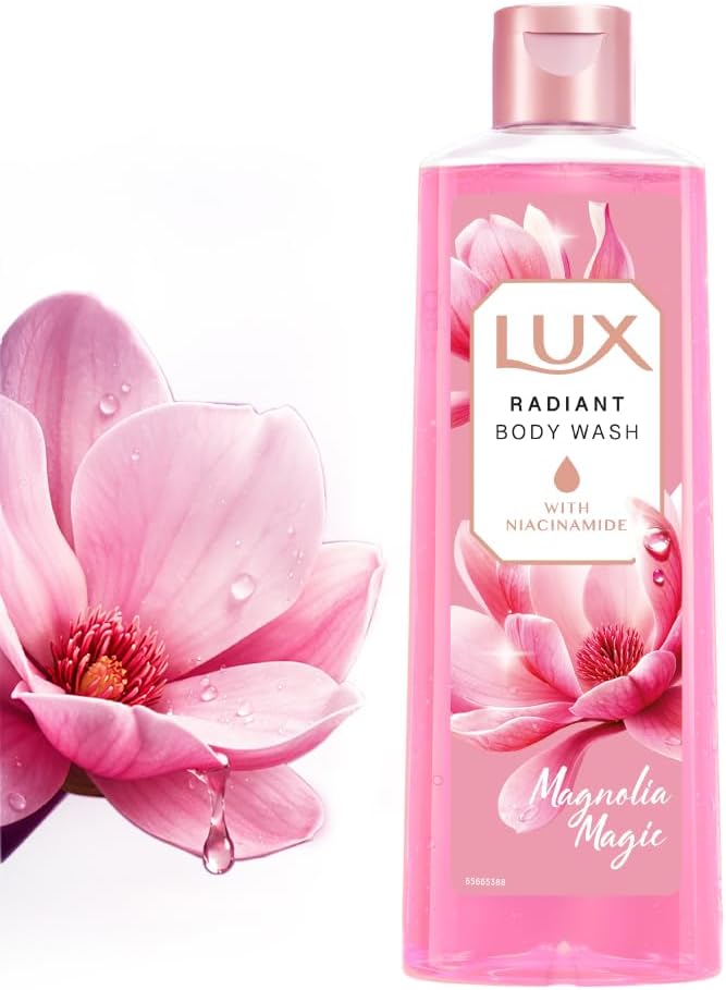 LUX Magnolia Magic Bodywash, with Niacinamide, 245ml for Radiant & Bouncy Skin Feel