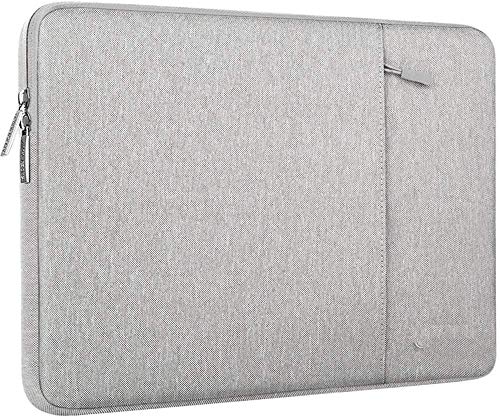 M7 15.6 inch Laptop Sleeve Bag Compatible with 15.6 inch Acer Aspire, Predator, Toshiba, Inspiron, ASUS P-Series, HP Pavilion, Chromebook Notebook, Polyester Vertical Case Cover with Pocket (Gray)
