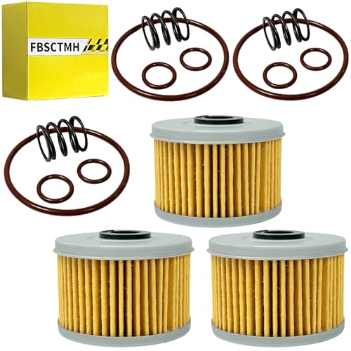 15412-HM5-A10 Oil Filter & O-Rings for Honda ATV (3 Pack)