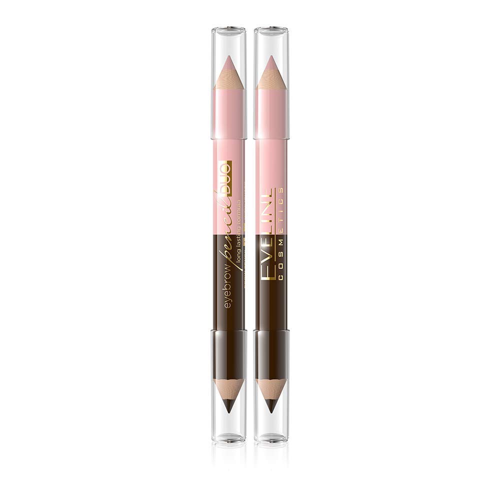 EVELINE COSMETICSMake Up Eyebrow Pencil Duo, 01, 3 gm