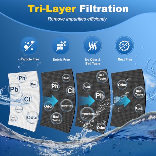 Image of W10295370A Water Filter Replacement, Compatible with EDR1RXD1 Filter 1, WRS588FIHZ04 WRS588FIHZ06 WRS571CIHZ04 WRS325SDHZ08 WRS325FDAM04 WRMF3636RZ00 WRS321SDHZ WRS321SDHZ11 WRS325SDHZ WRS321SDHZ08