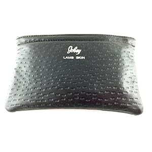 Jobey Black Lambskin Full Size Pipe Pouch w/Zipper Holds 2 oz