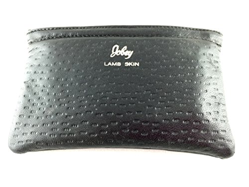 Jobey Black Lambskin Full Size Pipe Pouch w/Zipper Holds 2 oz