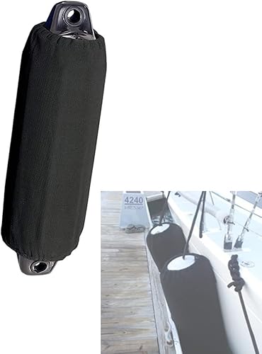 Cubierta para guardabarros de barco, suministros de anclaje de acoplamiento, 8.5 x 27 pulgadas o 10 x 30 pulgadas, color negro