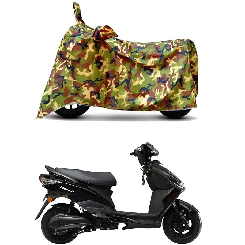 Image of Waterproof 100% PVC Coated Full Bike Scooty Two Wheeler Body Cover Compatible for Benling Falcon LA /UV-Rays /Heat Protection /Birds Dropping /Scratchproof /Dust Proof [6X6 Jungle Print]