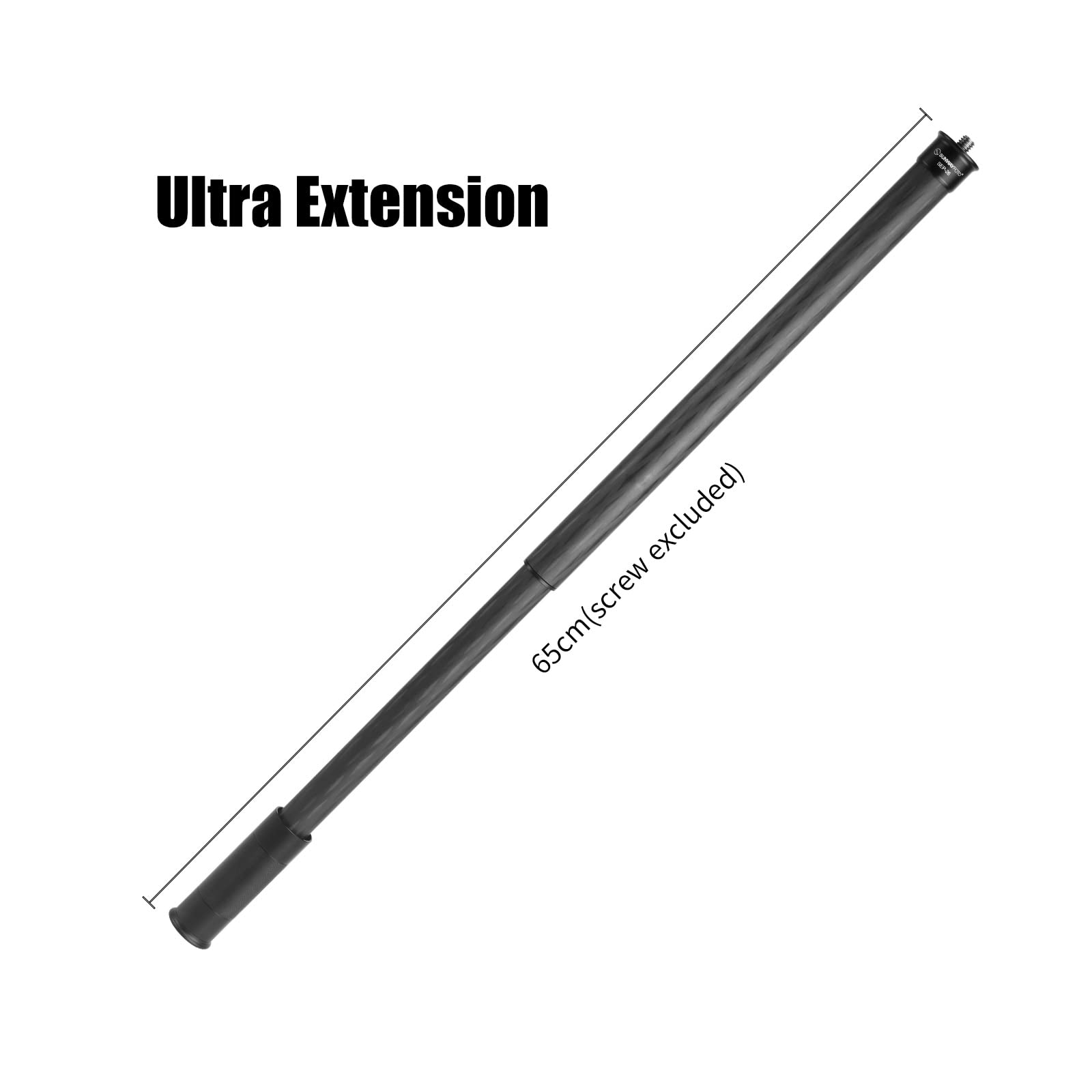SUNWAYFOTO Perche d'extension de cardan de 63 cm, Tube en Fibre de Carbone de 26 mm, 2 Sections, Tige Universelle pour trépied et Appareil Photo Reflex numérique stabilisateur SEP-26