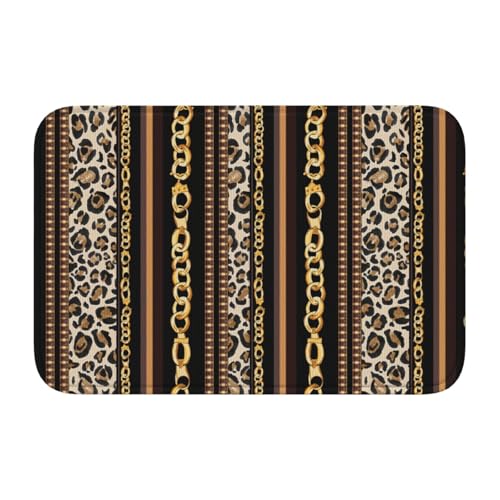 玄関マット 豹柄 ヒョウ柄 バスマット 室内 屋外 足拭きマット カーペット おしゃれ 北欧 滑り止め付き 洗える ベットルーム 浴室 台所 寝室 業務用 家庭用 40×60cm