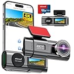 Dash Cam 4K UHD Front Dashcam with 64GB SD Card 2160P WiFi Car Camera,Smart App Control,WDR,Night Vision,Park Mode,G-Sensor,Loop Record,Support Max 256GB