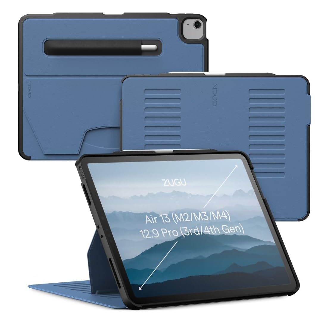 ZUGU iPad Air ケース 13インチ スレートブルー Amazon.com: Zugu Case for iPad Air 13 Inch M4 2026, M3 2025 & M2