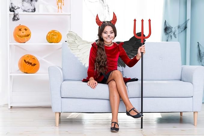 PT Fake Devil Pitchfork Devils Demon Cosplay Trident Prop Halloween Fake Devils Fork for Halloween & Cosplay Outfits - Pack of 1pc 4