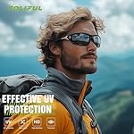 3 Pack Polarized Sports Sunglasses for Men, Mens Sunglasses Wrap Around UV Protection for Cycling Fishing Driving - Image 2