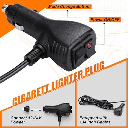 Luces intermitentes ámbar con advertencia de peligro para tractor WINECO 7