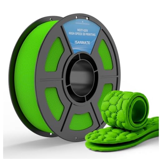 ⚡ iSANMATE TPU 85A Filament 1.75mm, Green TPU Flexible Filament 85A, 1kg