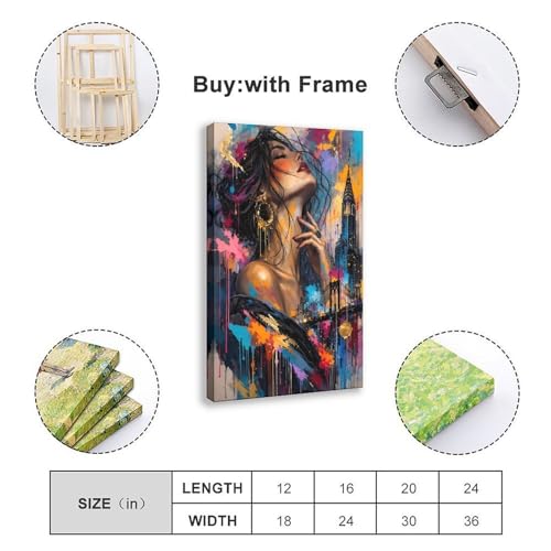 Impression sur toile figurines féminines art bohème chic