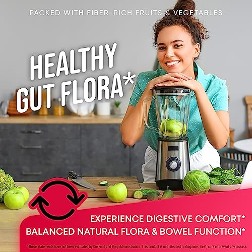Image of JOYLI Nutrition Fruits and Veggies Supplement - High Fiber Supplement for Immunity, Gut & Energy - Super Reds & Super Greens Supplements with Marshmallow Root - 238 Capsules