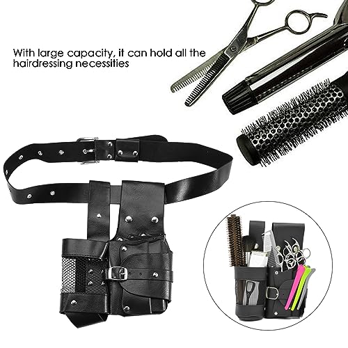 Sac de taille styling tools noir en cuir PU pour coiffeur - 5