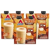 Atkins Pumpkin Spice Latte, 15g Protein, 3g Net Carbs, 1g Sugar, Low Glycemic, Keto Friendly, 12 Count