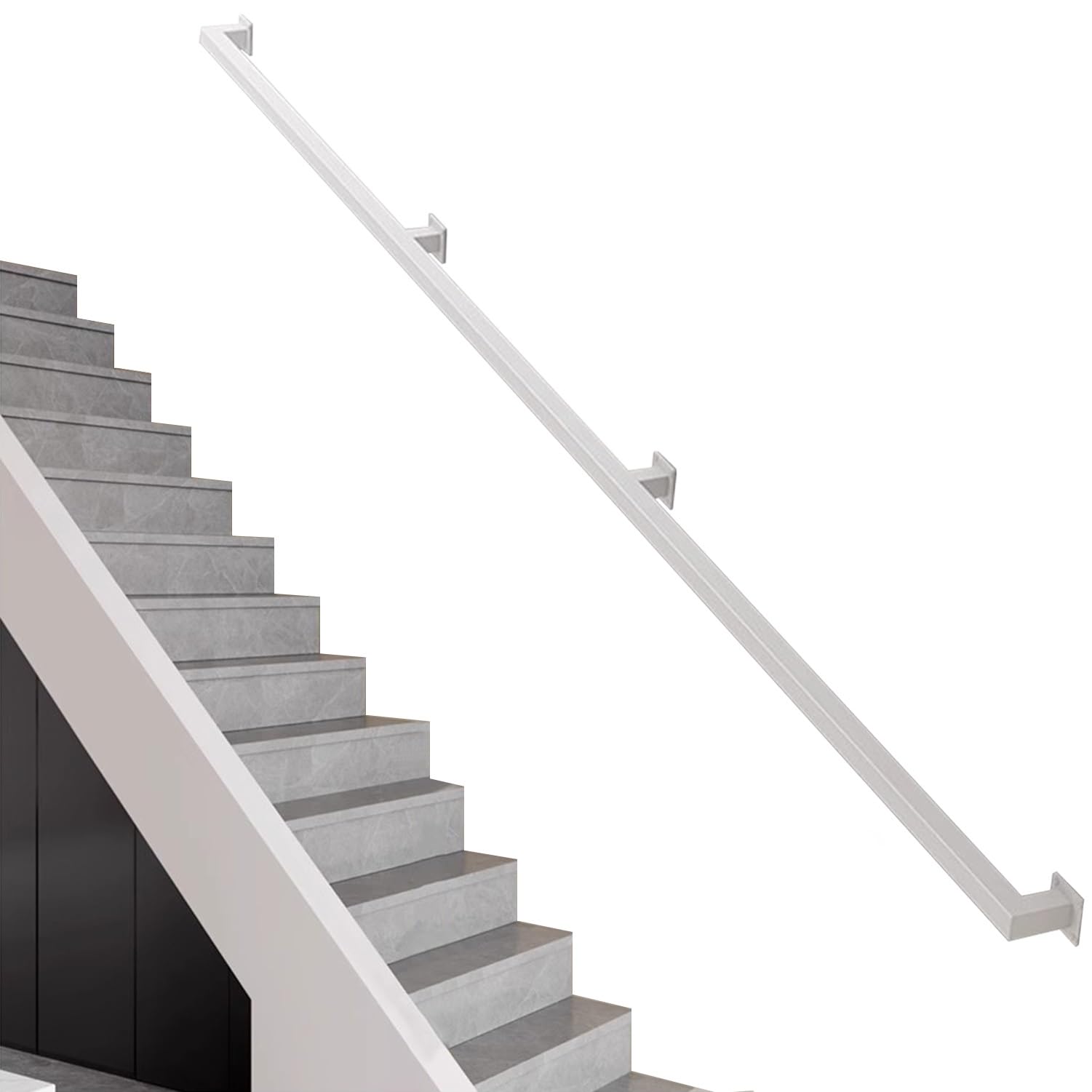 Kit d'escalier industriel blanc idéal pour aménager un accès sécurisé au loft familial