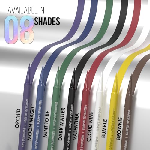 Image of Glam21 Eye Poppers Matte Eyeliner |Smudge Proof and Waterproof Formula | Pen Style Design | Bold & vibrant Shades | High Pigment up to 12 hours | Mint to be-0.5gm