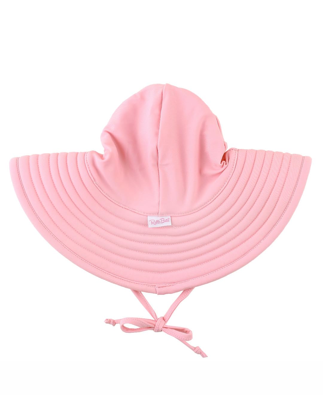 RuffleButts® Baby/Toddler Girls UPF 50+ Sun Protective Wide Brim Swimwear Sun Hat - Pink, 12m-2T