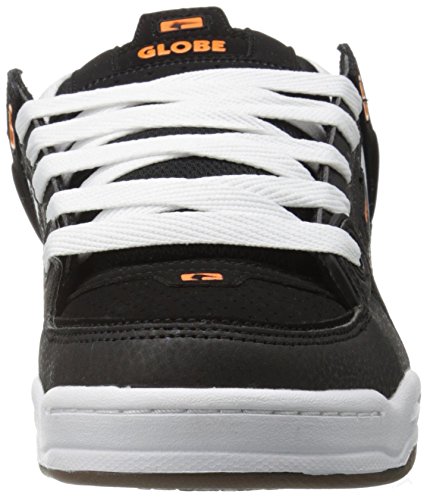 Image of Globe Mens Fusion Skate Shoes, Black /White /Orange, 14 M US