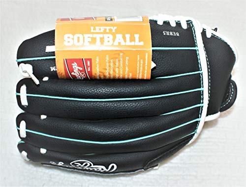 Rawlings Lefty 11.5 Inch Softball Glove, Black/Teal #TOP2