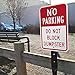 SmartSign 18 x 12 inch “No Parking - Do Not Block Dumpster” Metal Sign, 63 mil Laminated Rustproof Aluminum, Red and White