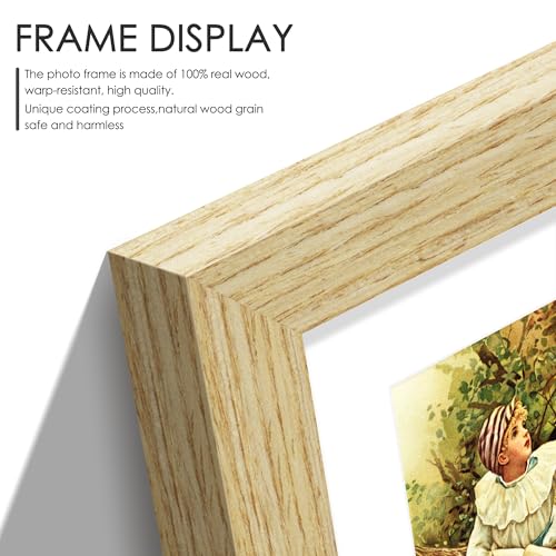 Image of DUENPY 8x24 Collage Picture Frame, Made of Natural Solid Wooden Picture Frames, Displays Five 4x6 Picture Collage, or 8x24 (Without Mat) Wall Decor, Wall Hanging, Solid Color.